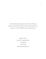 Pertussis Education and Immunization for the Older Adult: A Pilot Study
