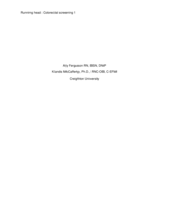 Intent to Screen Colorectal Cancer in the Primary Care Setting in the Age Range of 45-75