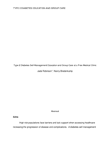 Type 2 Diabetes Self-Management Education and Group Care at a Free Medical Clinic