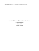 Increasing HPV Awareness Related to Head and Neck Cancer: An Educational Module