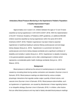 Ambulatory Blood Pressure Monitoring in the Hypertensive Pediatric Population: A Quality Improvement Project