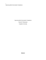 Improving Adult Immunization Compliance