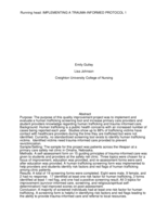 Implementing a Trauma-Informed Protocol to Increase Identification of Individuals Experiencing Human Trafficking in a Safety Net Clinic