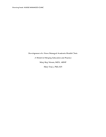 Nurse Managed Clinic