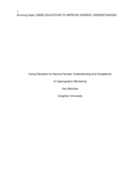 Using Education to Improve Nurses’ Understanding and Acceptance of Capnography Monitoring