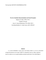 The Art of Aesthetic Neuromodulation and Facial Perception
