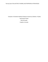 Evaluation of Extended Indwelling Peripheral Intravenous Catheters: A Quality Improvement Project
