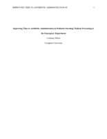 Improving Time to Antibiotic Administration in Pediatric Oncology Patients Presenting to Emergency Department