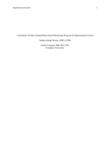 Community Worker Guided Home-based Monitoring Program for Hypertension Control