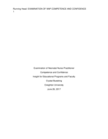Examination of Neonatal Nurse Practitioner Competence and Confidence:  Insight for Educational Programs and Faculty