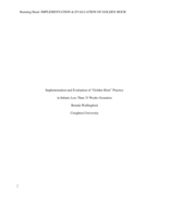 Implementation and Evaluation of “Golden Hour” Practice in Infants Less Than 33 Weeks Gestation