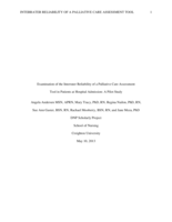 Interrater Reliability of a Palliative Care Assessment Tool