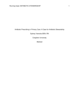 Antibiotic Prescribing in Primary Care: A Case for Antibiotic Stewardship