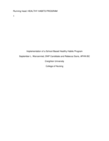 Implementation of a School-Based Healthy Habits Program