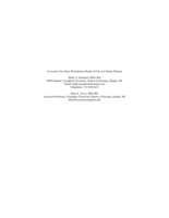 An Acute Care Nurse Practitioner Model of Care for Stroke Patients