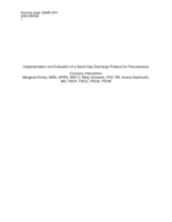 Implementation and Evaluation of a Same-Day Discharge Protocol for Percutaneous Coronary Intervention