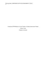Comparing STRONGkids to Current Practice: A Quality Improvement Project