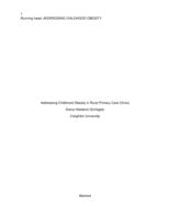 Addressing Childhood Obesity in Rural Primary Care Clinics