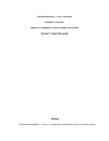 Improving Compliance Among Diabetic Eye Exams