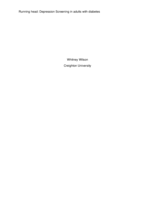 Depression Screening in Adults with Diabetes
