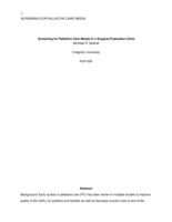 Screening for Palliative Care Needs in a Surgical Evaluation Clinic