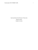 Improving Advance Care Planning in Primary Care