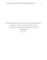 Adverse Events and Umbilical Artery Infusions
