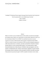 CHANNGE: A Professional Practice Model for Neonatal Nurse Practitioners who Provide Short-Term Humanitarian Aid in Low-to-Middle Income Countries