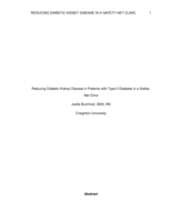 Reducing Diabetic Kidney Disease in Patients with Type 2 Diabetes in a Safety-Net Clinic