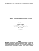 Improving Target Oxygen Saturation Compliance in the NICU