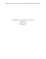 Reducing Alarm Fatigue in the Neonatal Intensive Care Unit