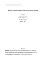 Reducing Unplanned Extubations in the Neonatal Intensive Care Unit