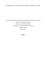 Use of a Standardized Review Tool with Neurodevelopment Assessment for the Infant During BPD Interdisciplinary Rounds