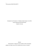 Development and Evaluation of a Radiation Safety Program in the NICU