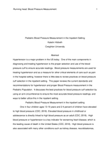 Pediatric Blood Pressure in the Inpatient Setting