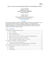 Survey of tax issues surrounding death of a farm business owner