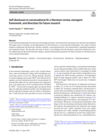 Self-disclosure to conversational AI: a literature review, emergent framework, and directions for future research