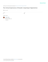 The cultural implications of nomadic computing in organizations