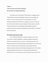 Tribal Sovereignty and Economic Development