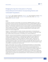 Bridging the Gap from Education to Practice: Interprofessional Simulation Incorporating Diverse and Vulnerable Populations