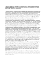 Teaching Research Processes: The Faculty Role in the Development of Skilled Student Researchers [Book Review]